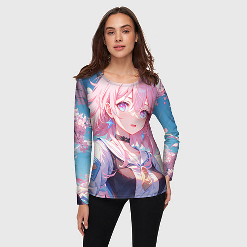 Женский лонгслив Honkai Star Rail March 7th beauty / 3D-принт – фото 3