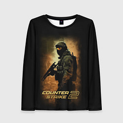 Лонгслив женский Counter strike спецназовец, цвет: 3D-принт