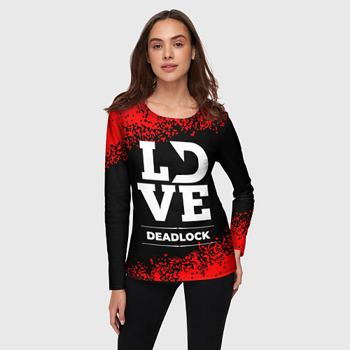 Женский лонгслив Deadlock love классика / 3D-принт – фото 3