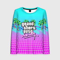 Лонгслив женский Vice city tropic collection, цвет: 3D-принт