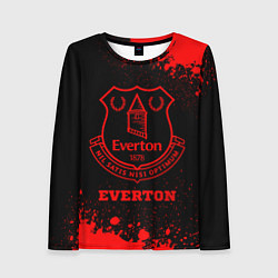 Лонгслив женский Everton - red gradient, цвет: 3D-принт