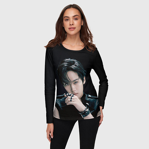 Женский лонгслив Stray Kids Lee Know Giant concept / 3D-принт – фото 3
