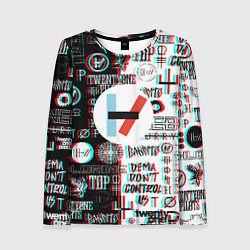 Женский лонгслив Twenty one pilots glitch pattern