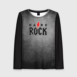 Лонгслив женский Hard rock on dark grey, цвет: 3D-принт