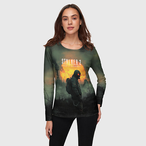 Женский лонгслив Stalker заражение / 3D-принт – фото 3