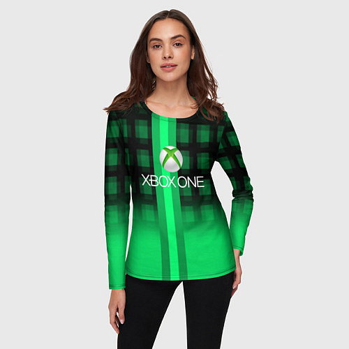 Женский лонгслив Xbox game studio geometry / 3D-принт – фото 3