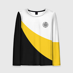 Лонгслив женский Мы русские с нами Бог малый черный кцк Николай II, цвет: 3D-принт