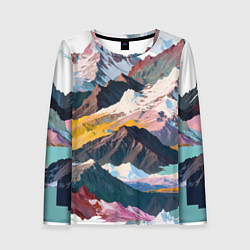 Лонгслив женский Искусство гор, цвет: 3D-принт