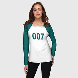 Лонгслив женский Игра в кальмара 007, цвет: 3D-принт — фото 2