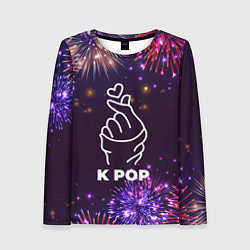 Лонгслив женский Праздничный K Pop, цвет: 3D-принт