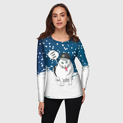 Лонгслив женский Котозмей Бендер - 2025, цвет: 3D-принт — фото 2