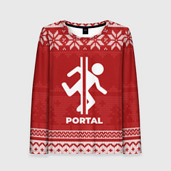 Лонгслив женский Новогодний Portal, цвет: 3D-принт