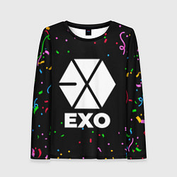 Лонгслив женский Exo конфети, цвет: 3D-принт