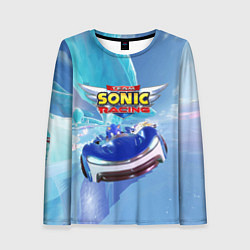 Лонгслив женский Team Sonic racing - speed, цвет: 3D-принт