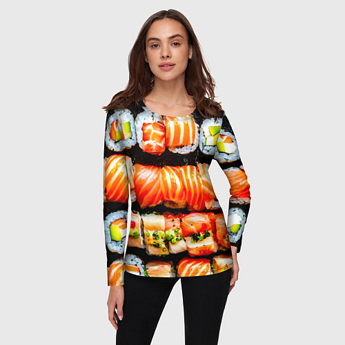 Женский лонгслив Сет роллов / 3D-принт – фото 3