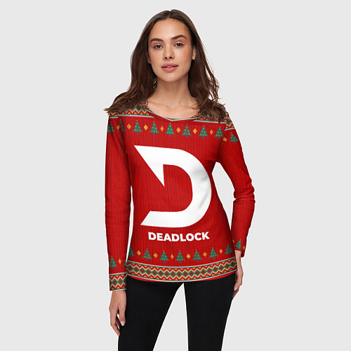 Женский лонгслив Deadlock new year / 3D-принт – фото 3