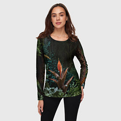 Лонгслив женский Объемные растения, цвет: 3D-принт — фото 2