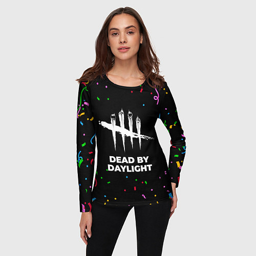 Женский лонгслив Dead by Daylight конфети / 3D-принт – фото 3