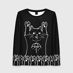 Лонгслив женский Bring Me the Horizon: cat rock, цвет: 3D-принт