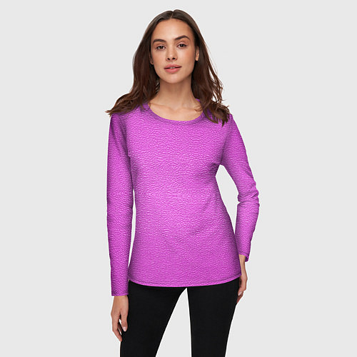 Женский лонгслив Текстура розовой кожи / 3D-принт – фото 3