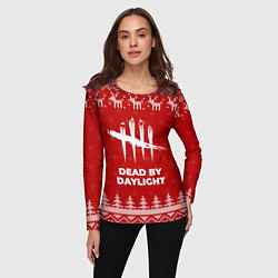 Лонгслив женский Новогодний Dead by Daylight с оленями, цвет: 3D-принт — фото 2