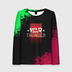 Лонгслив женский Вартандер брызги красок, цвет: 3D-принт
