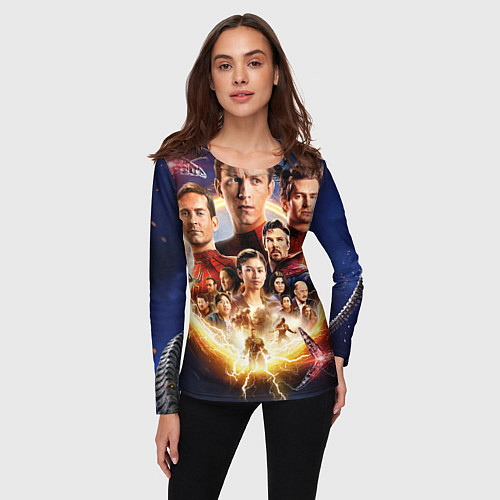 Женский лонгслив Персонажи Человек паук нет пути домой / 3D-принт – фото 3