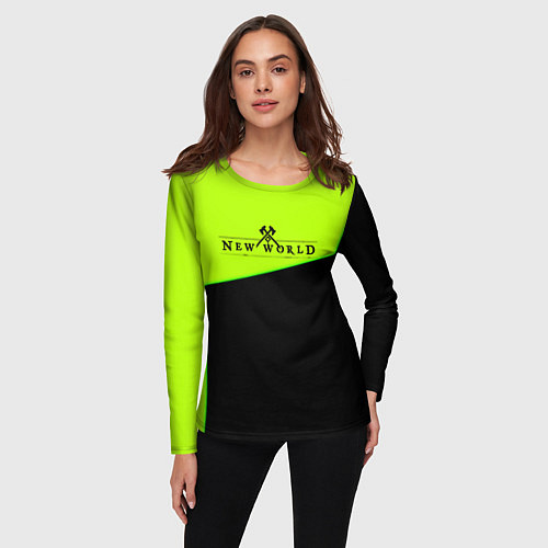 Женский лонгслив New world geomerty / 3D-принт – фото 3
