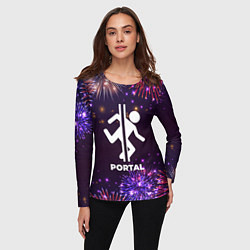 Лонгслив женский Праздничный Portal, цвет: 3D-принт — фото 2