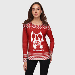 Лонгслив женский Новогодний Deftones, цвет: 3D-принт — фото 2