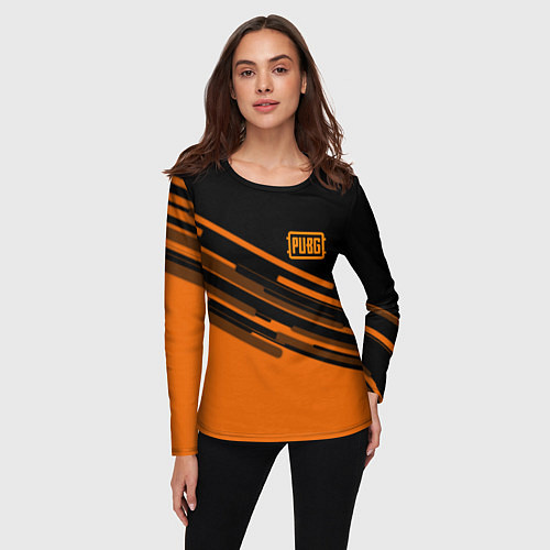 Женский лонгслив PUBG geometry line / 3D-принт – фото 3