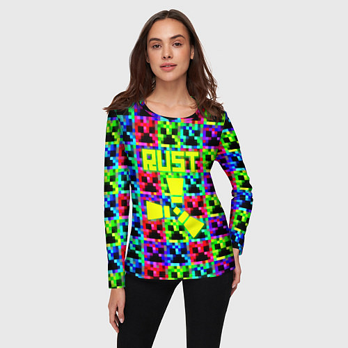 Женский лонгслив Minecraft x rust / 3D-принт – фото 3