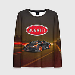 Лонгслив женский Bugatti on the night route, цвет: 3D-принт