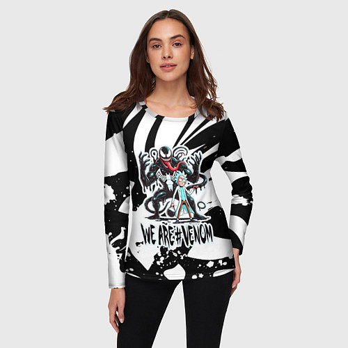 Женский лонгслив Rick Sanchez - we are Venom meme / 3D-принт – фото 3