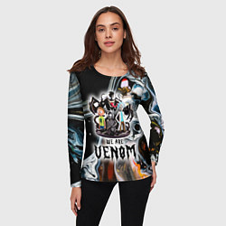 Лонгслив женский Морти и Рик под властью ядовитой слизи - коллаба, цвет: 3D-принт — фото 2