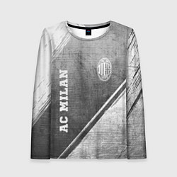 Лонгслив женский AC Milan - grey gradient вертикально, цвет: 3D-принт