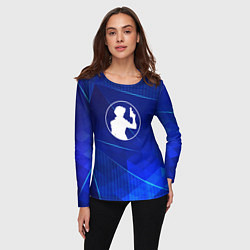Лонгслив женский Cowboy Bebop blue poly, цвет: 3D-принт — фото 2