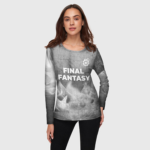 Женский лонгслив Final Fantasy - grey gradient посередине / 3D-принт – фото 3
