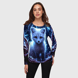 Лонгслив женский Песец в разрядах молний, цвет: 3D-принт — фото 2
