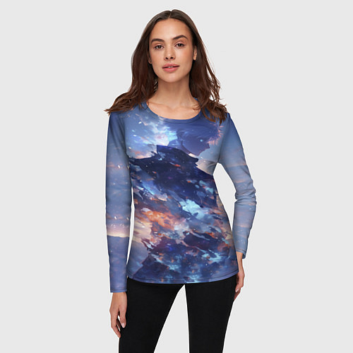 Женский лонгслив Аниме - магическая битва / 3D-принт – фото 3