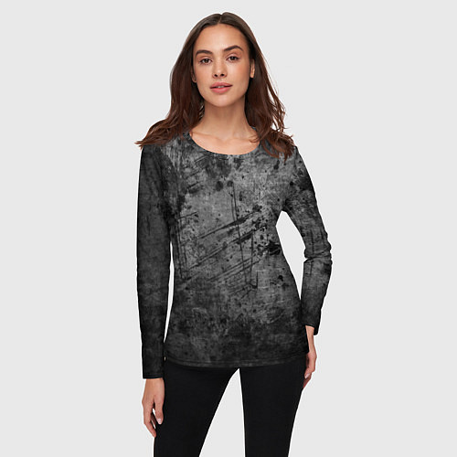 Женский лонгслив Абстракция - grunge break / 3D-принт – фото 3