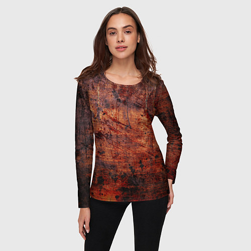 Женский лонгслив Абстракция - rusty mood / 3D-принт – фото 3