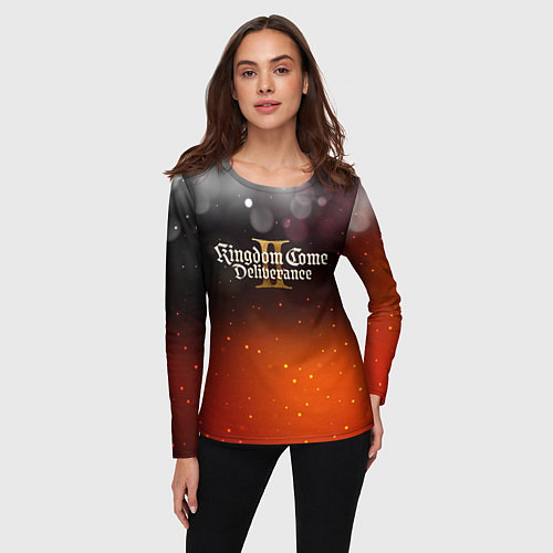 Женский лонгслив Kingdom Come Deliverance 2 logo / 3D-принт – фото 3