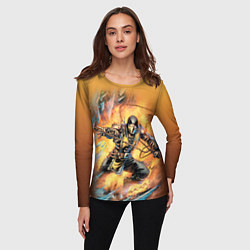 Лонгслив женский Scorpion - Mortal Kombat, цвет: 3D-принт — фото 2