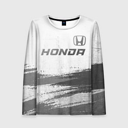 Женский лонгслив Honda - white gradient посередине