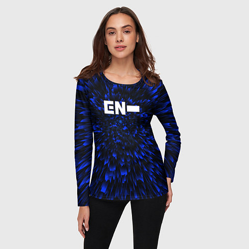 Женский лонгслив Enhypen blue energy / 3D-принт – фото 3