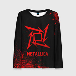 Лонгслив женский Metallica - red gradient, цвет: 3D-принт