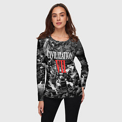 Лонгслив женский Civilization VII, цвет: 3D-принт — фото 2