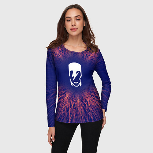 Женский лонгслив David Bowie red energy / 3D-принт – фото 3