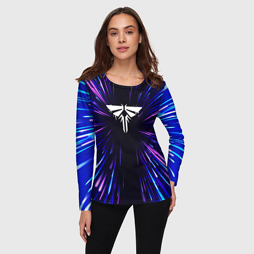 Женский лонгслив The Last Of Us neon energy / 3D-принт – фото 3